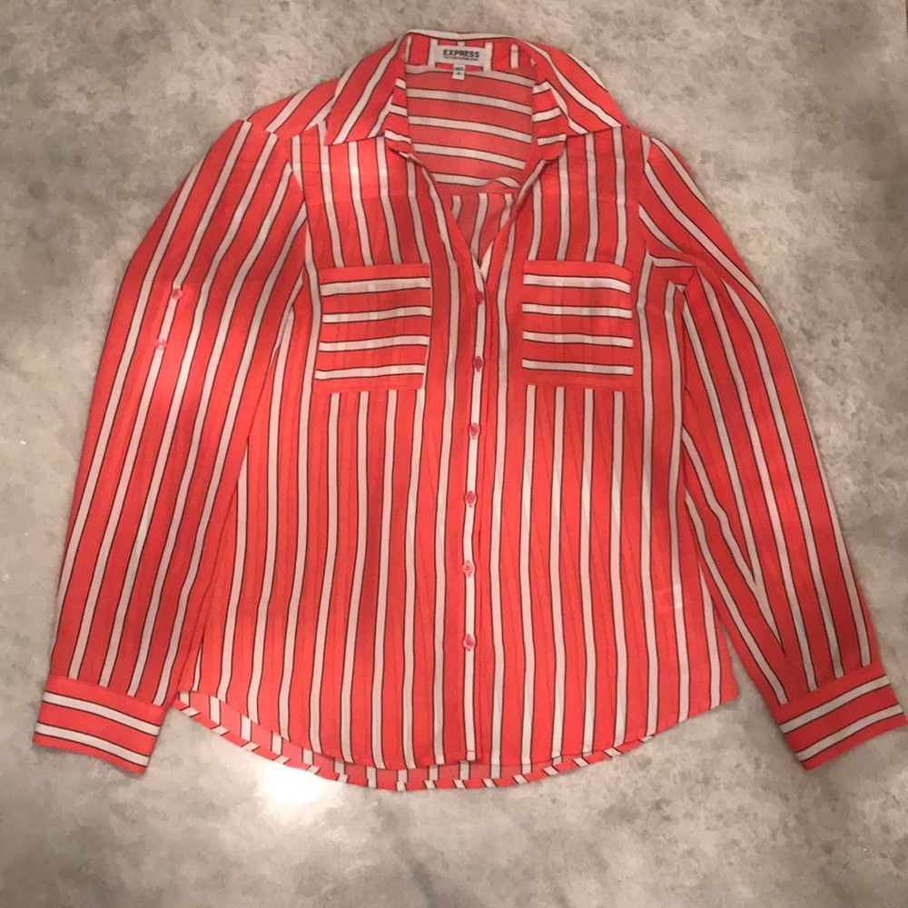 Express Original Fit Portofino Striped Shirt
